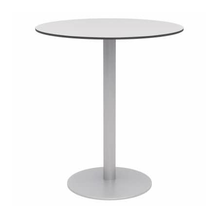Kfi KFI 36" Round Outdoor Bar Table - Fashion Gray Phenolic Top - Silver Aluminum Frame - Ivy Series OLTP36RD-B2200SL-D381-41